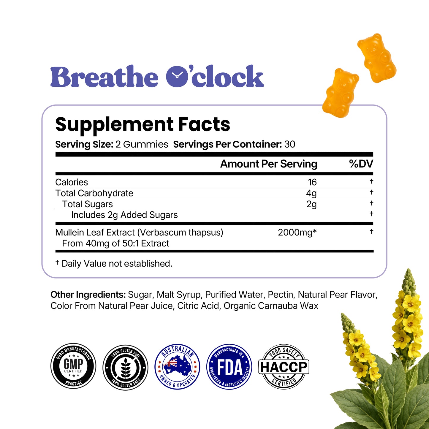 Lung Repair Mullein Gummies